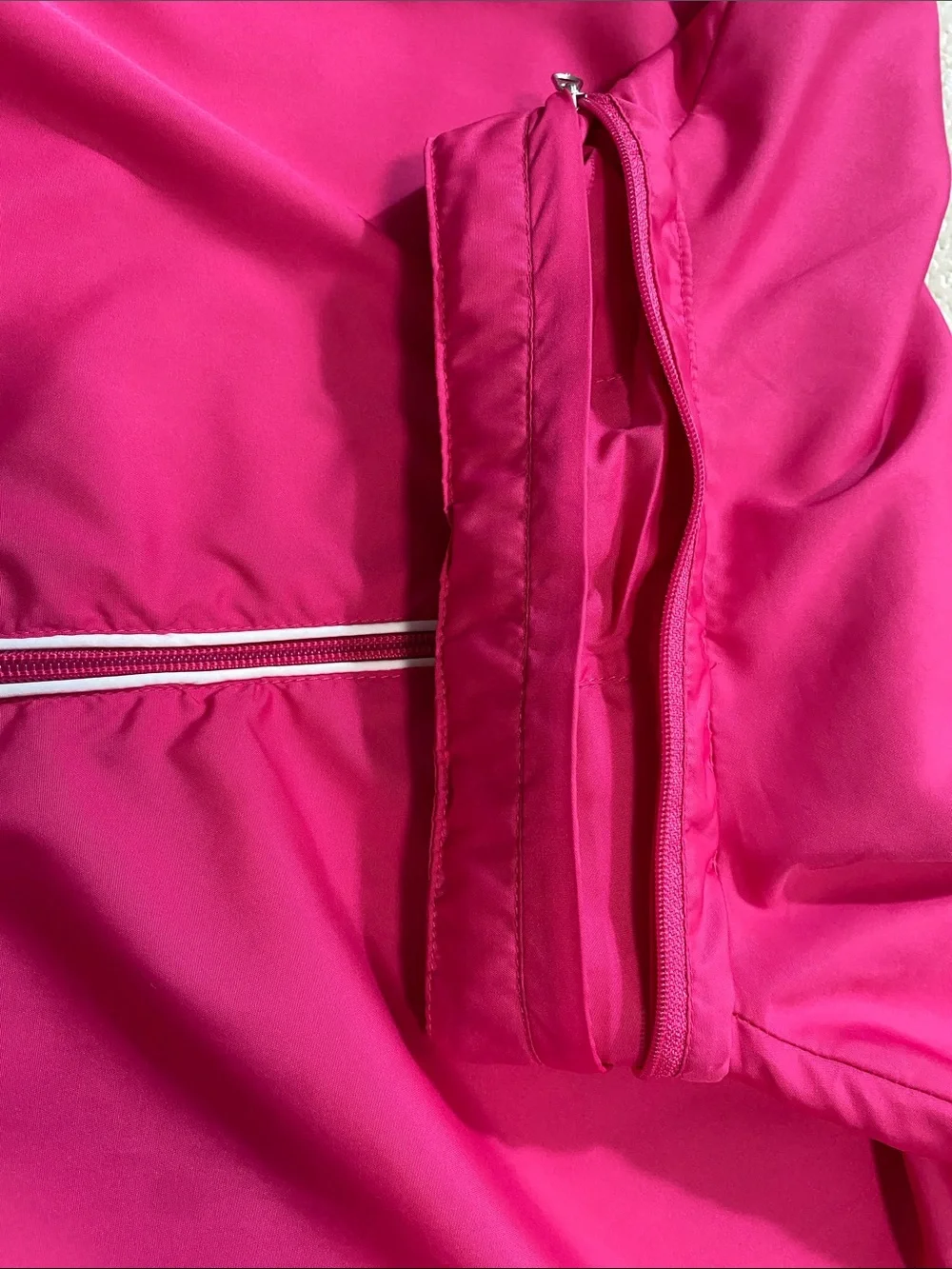 Danskin Now Hot Pink Lightweight Zip-Front Windbreaker Size Xl